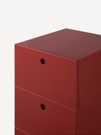 ตู้ลิ้นชัก 3 ลิ้นชัก LEECO LC03-B TERRACOTTA RED_4